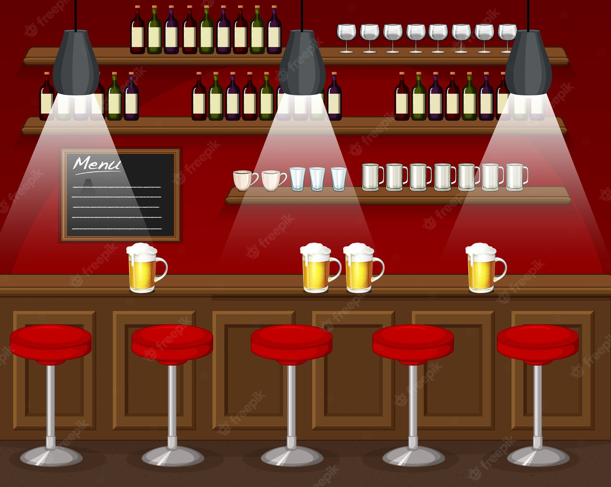Bar Scene Background