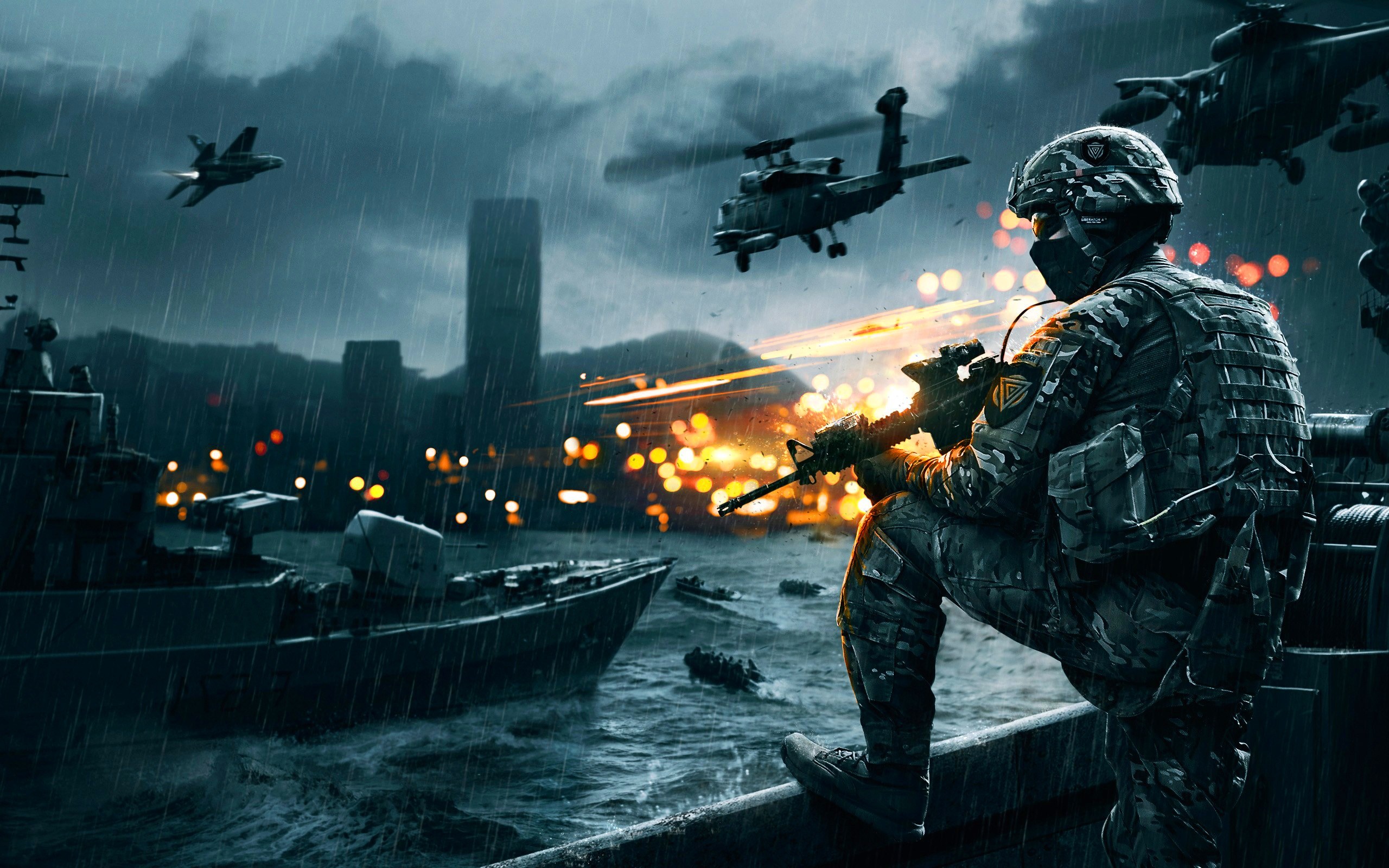 Battlefield 4 Rain Background