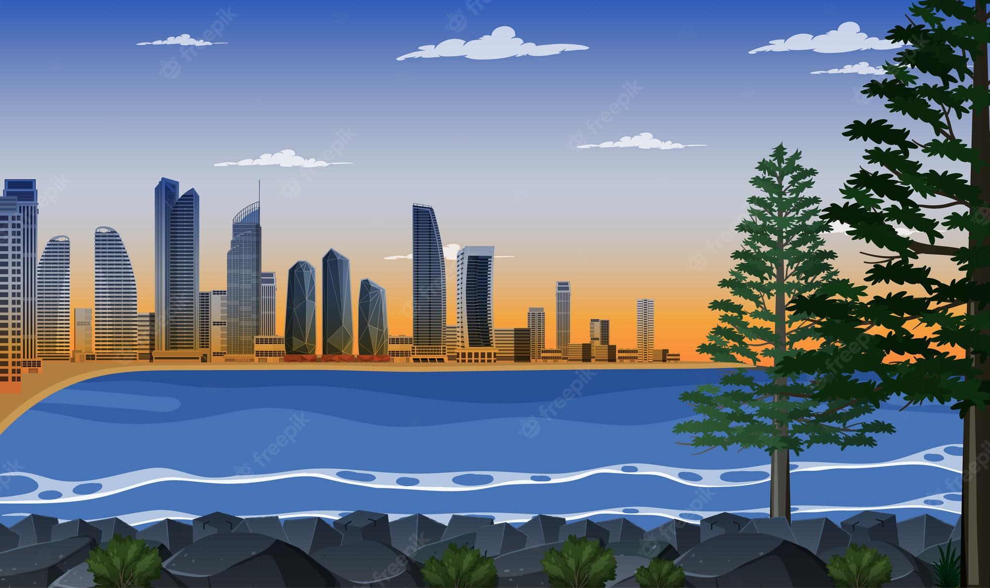 Beach City Background