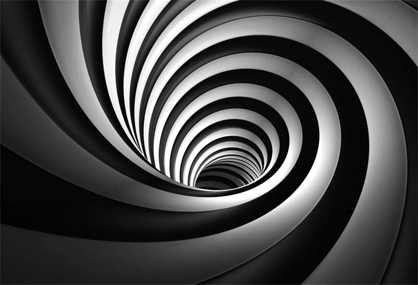 Black And White Spiral Background