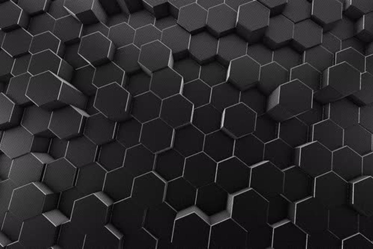 Black Hexagon Background