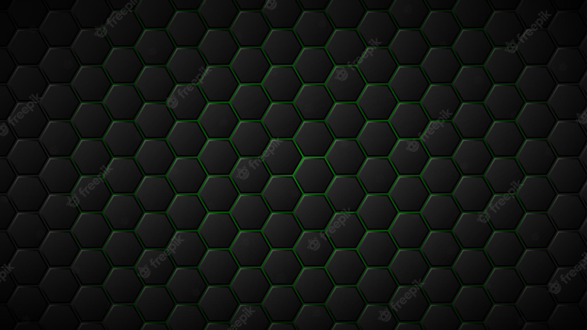 Black Hexagon Background