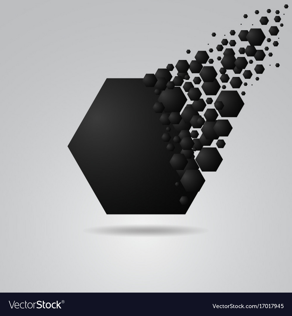 Black Hexagon Background