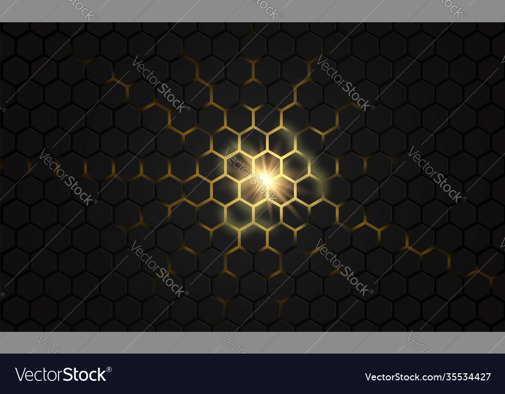 Black Hexagon Background