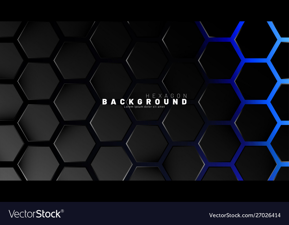 Black Hexagon Background