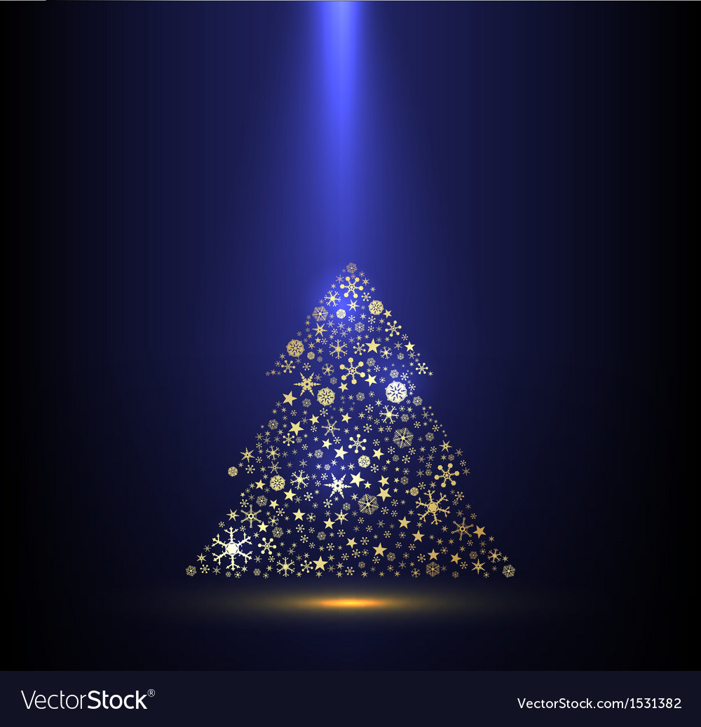 Blue And Gold Christmas Background