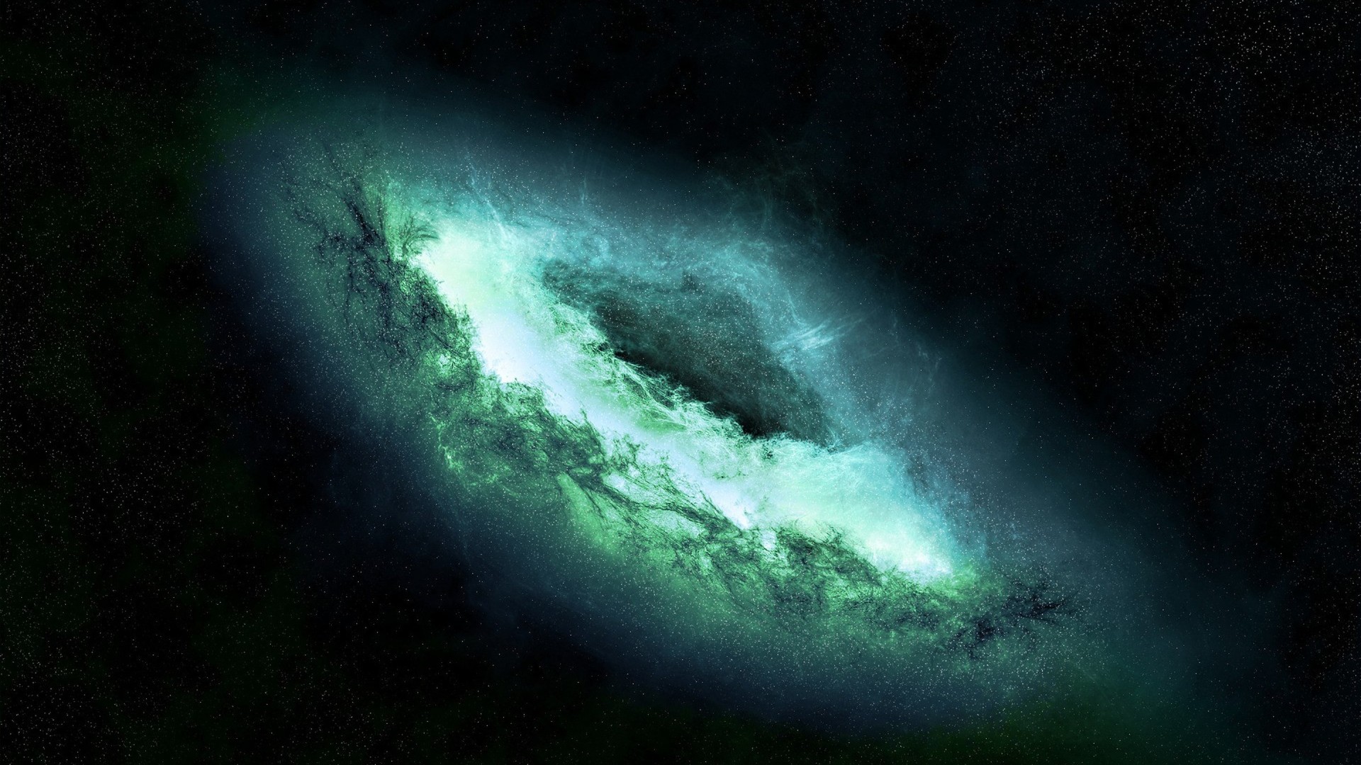 Blue And Green Galaxy Background