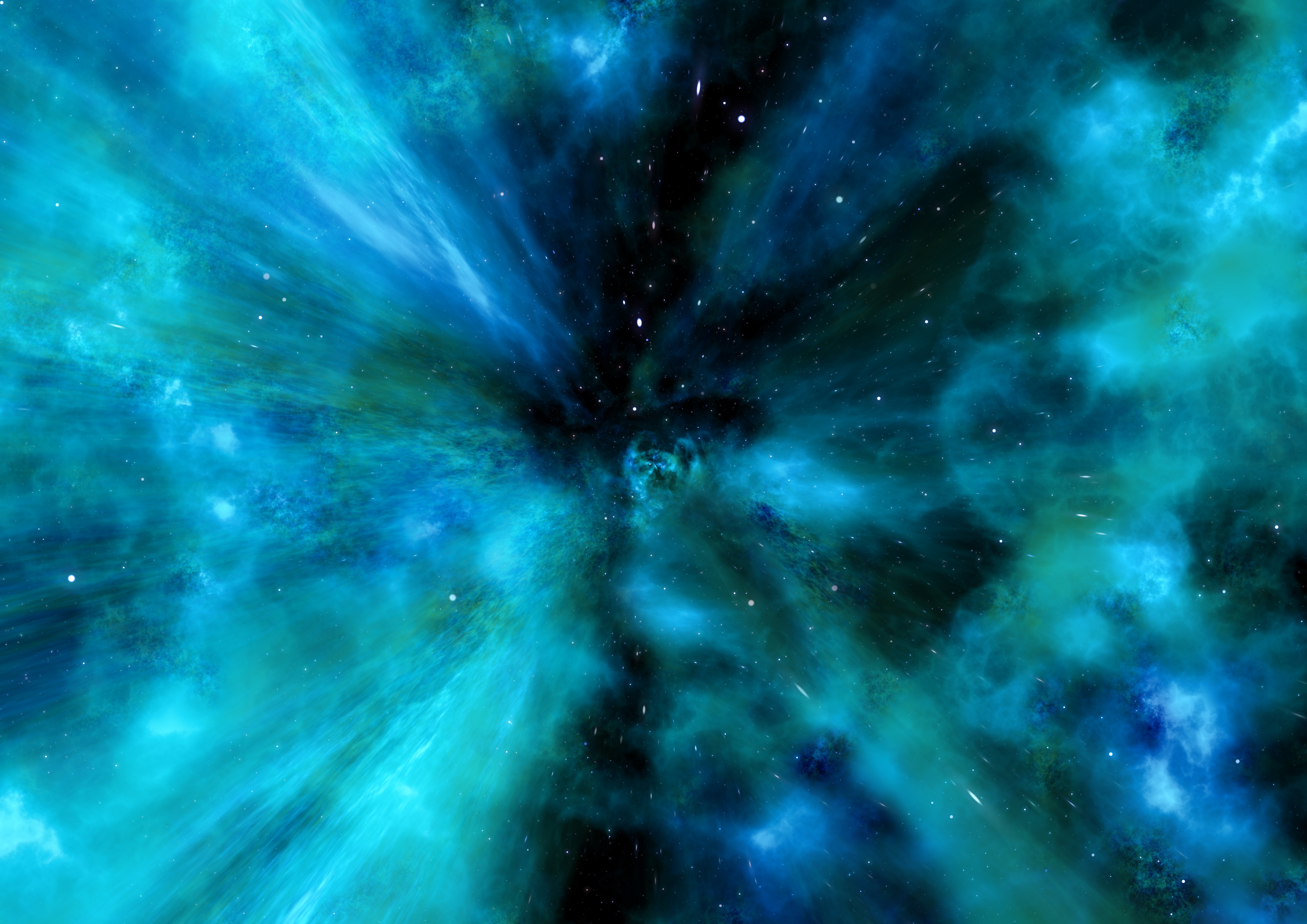 Blue And Green Galaxy Background