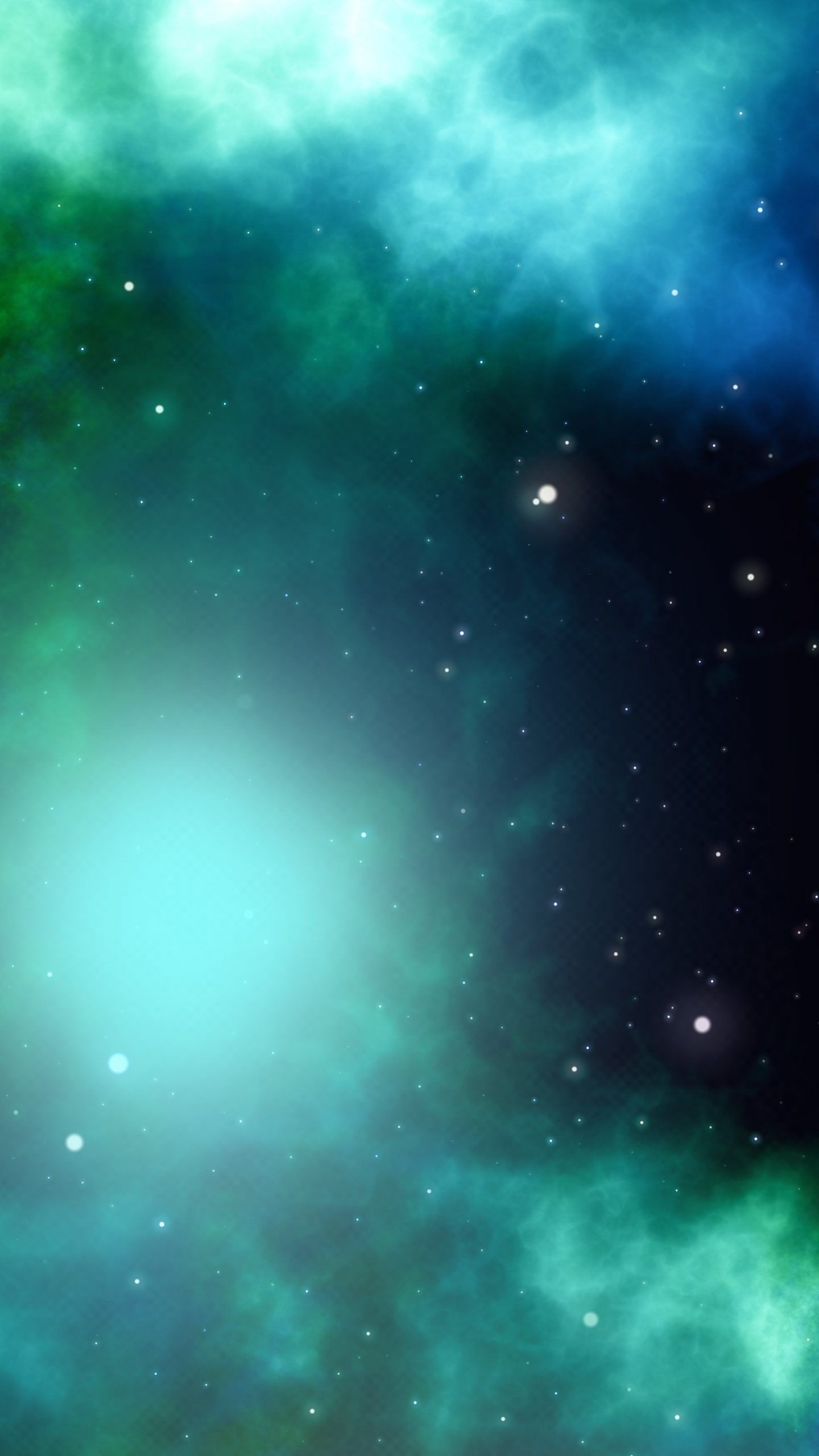 Blue And Green Galaxy Background