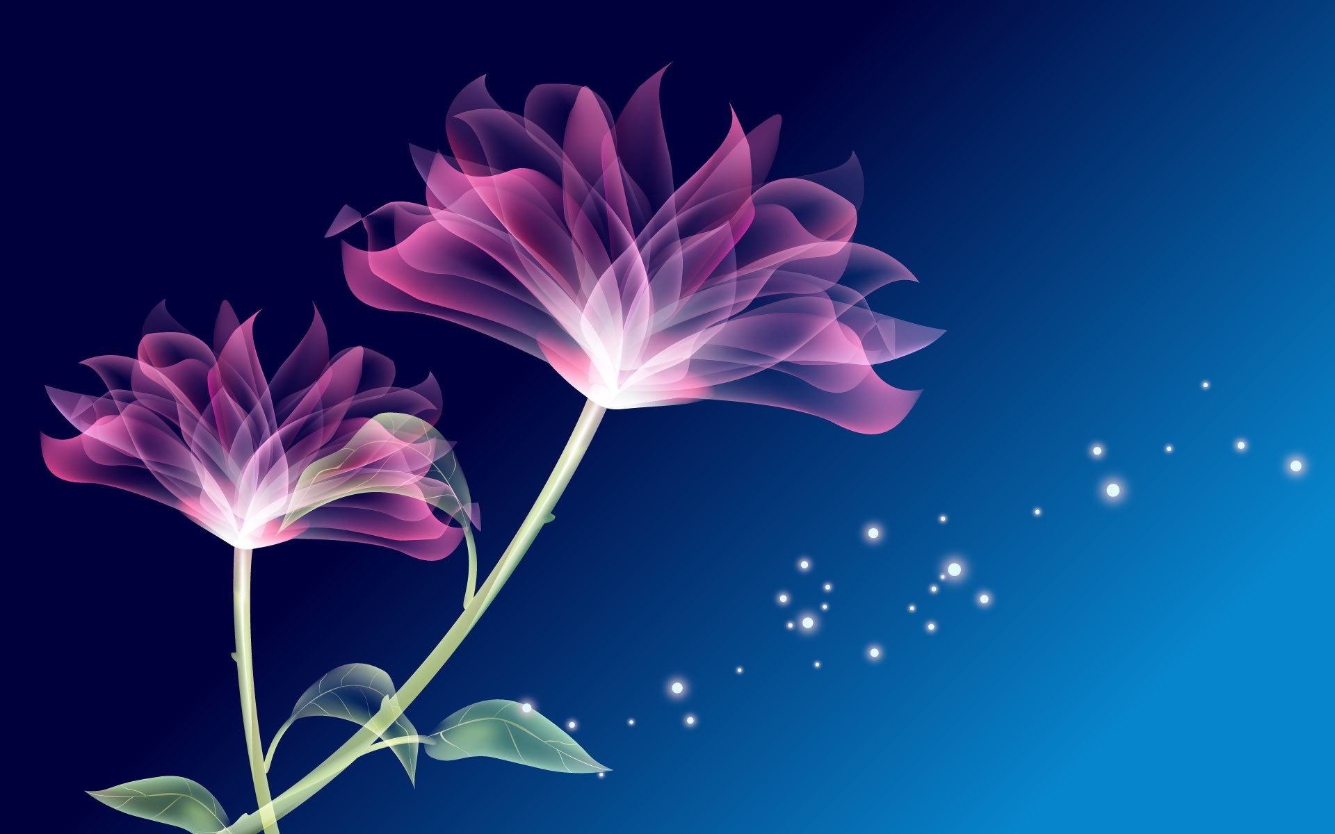 Blue And Purple Flowers Background