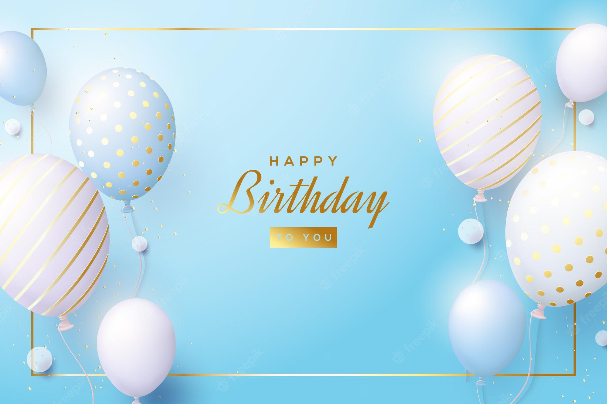 Blue Birthday Background