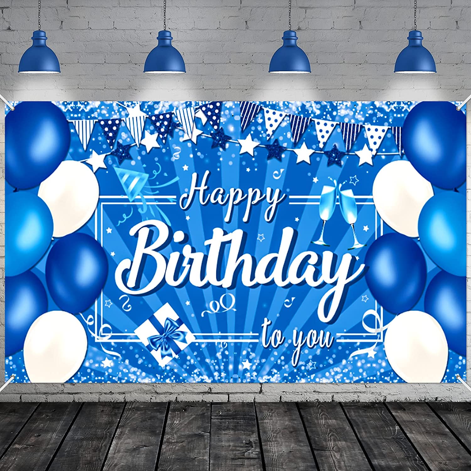 Blue Birthday Background