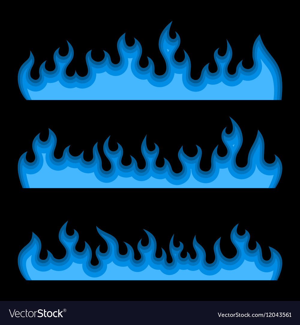 Blue Fire Black Background