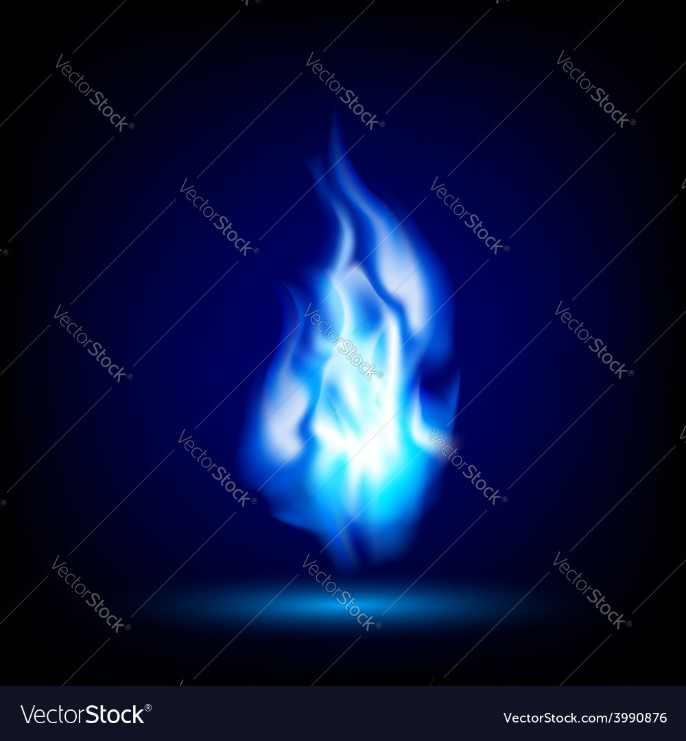 Blue Fire Black Background