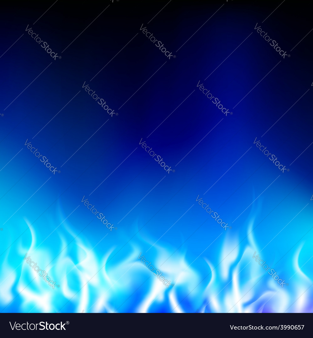 Blue Fire Black Background
