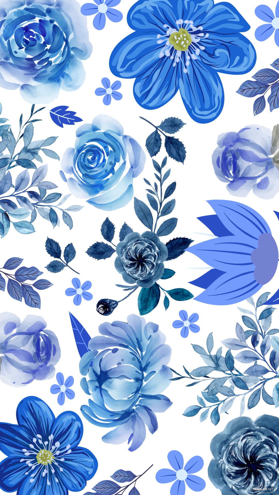 Blue Flowery Background