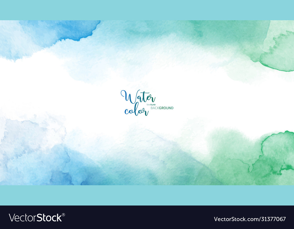 Blue Green Watercolor Background