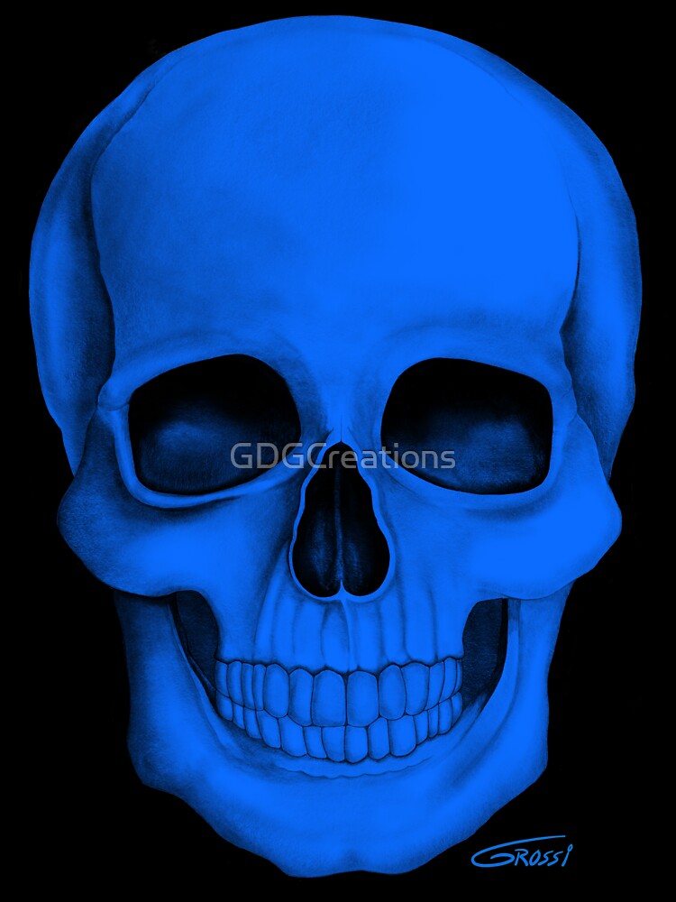 Blue Skull Background