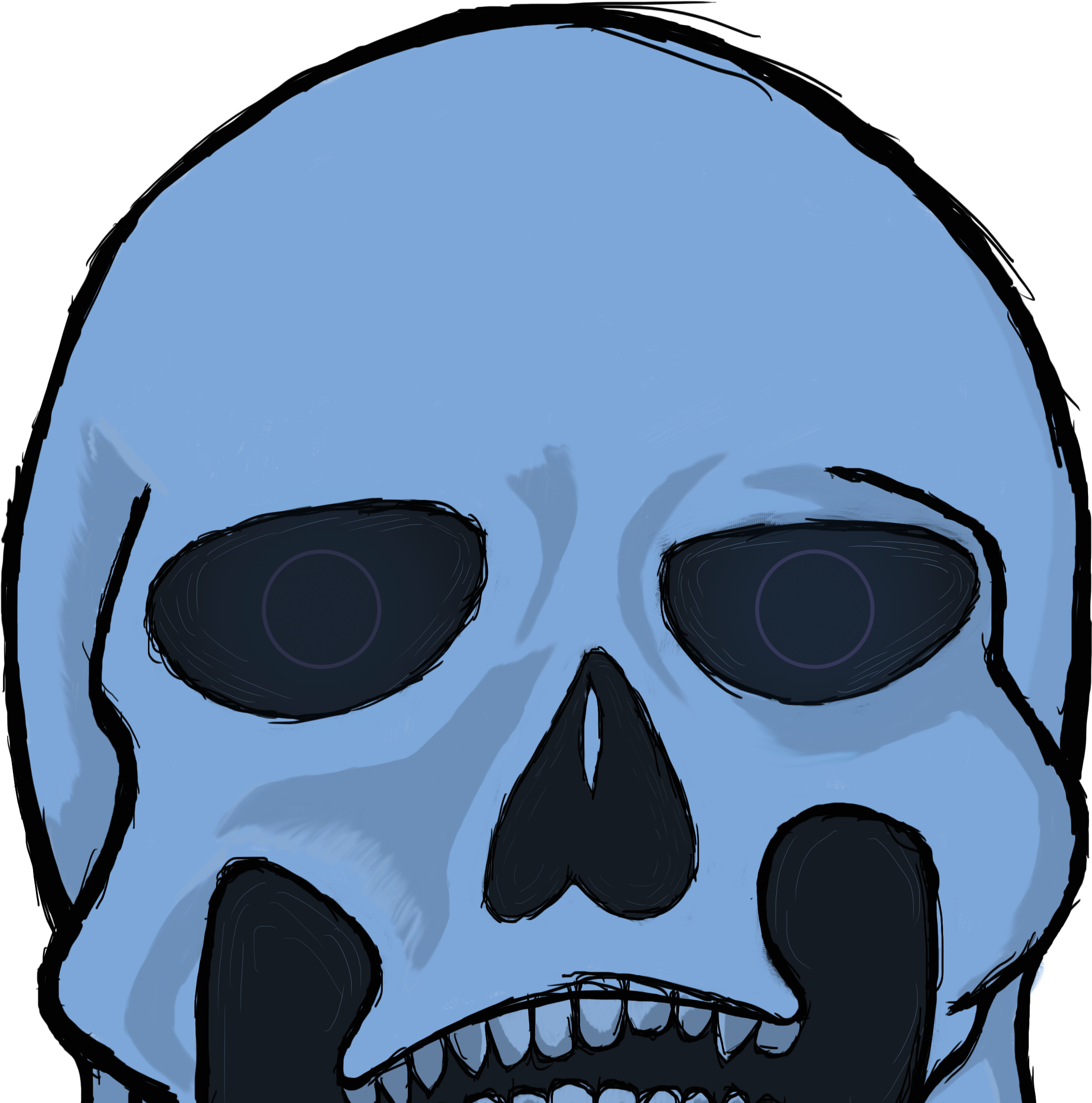 Blue Skull Background