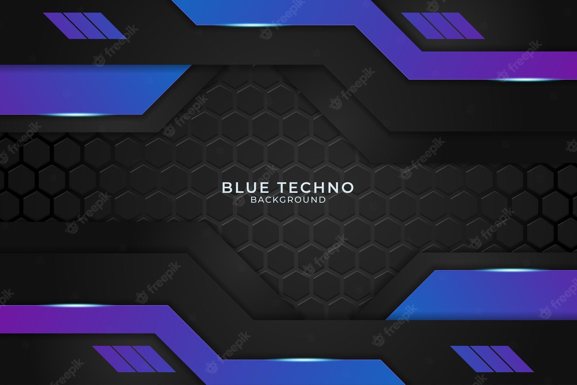 Blue Techno Background