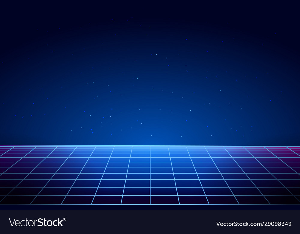 Blue Vaporwave Background