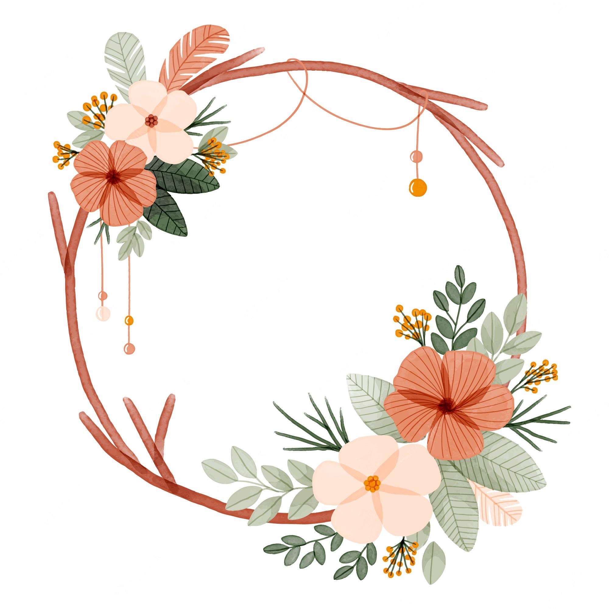 Boho Flowers Background