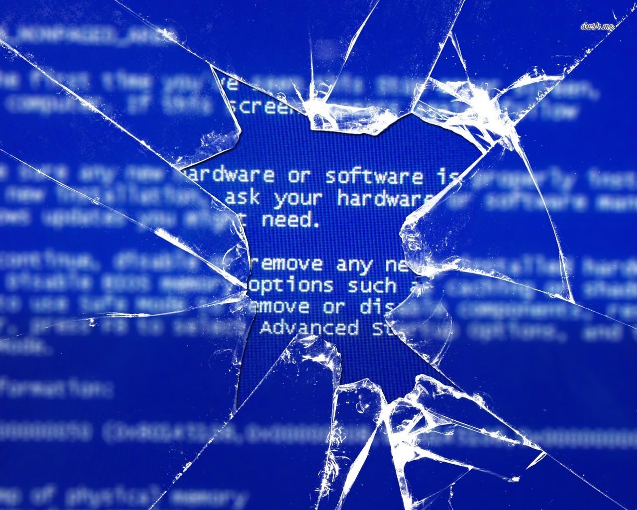 Broken Computer Background