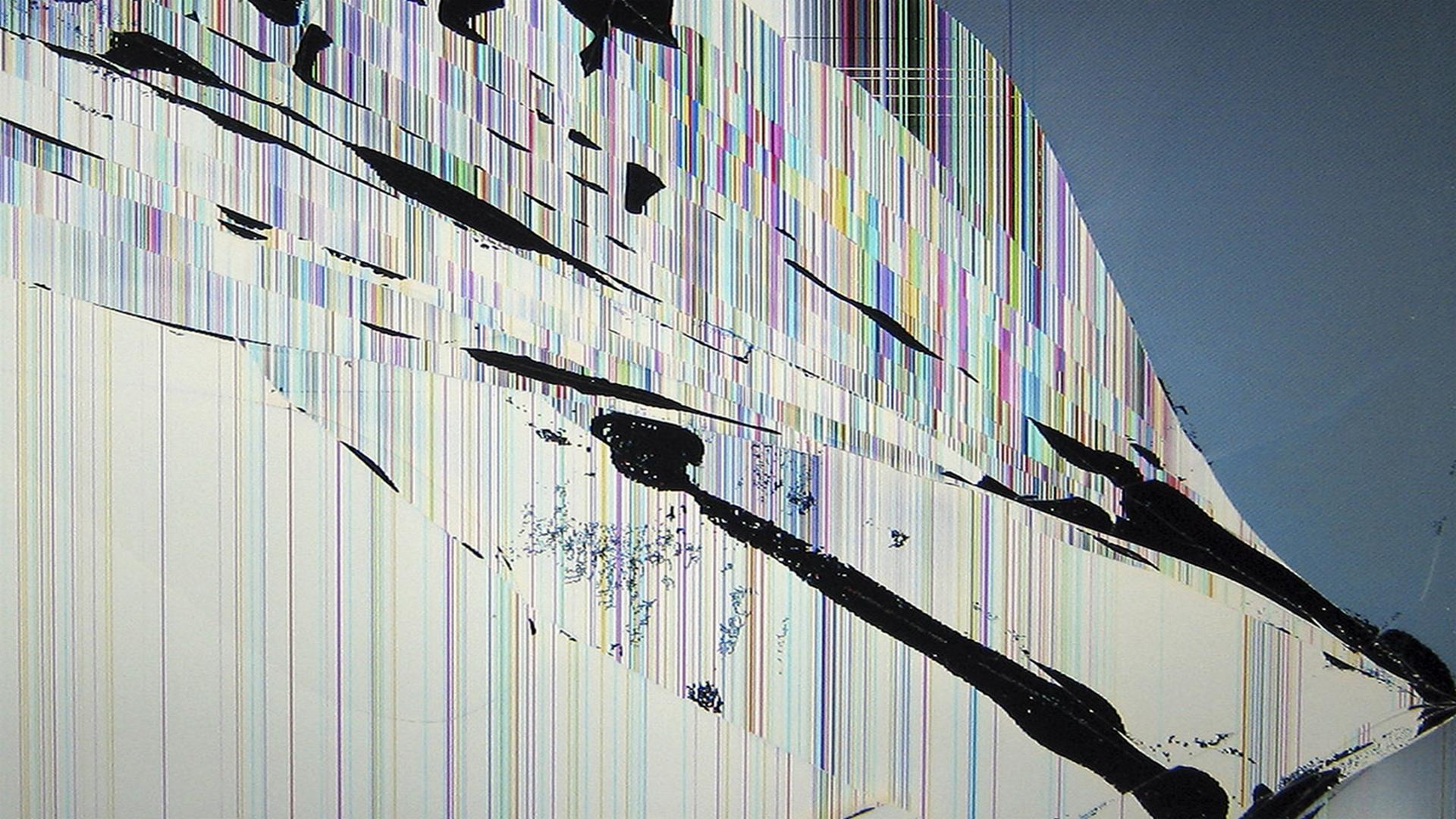 Broken Computer Screen Background