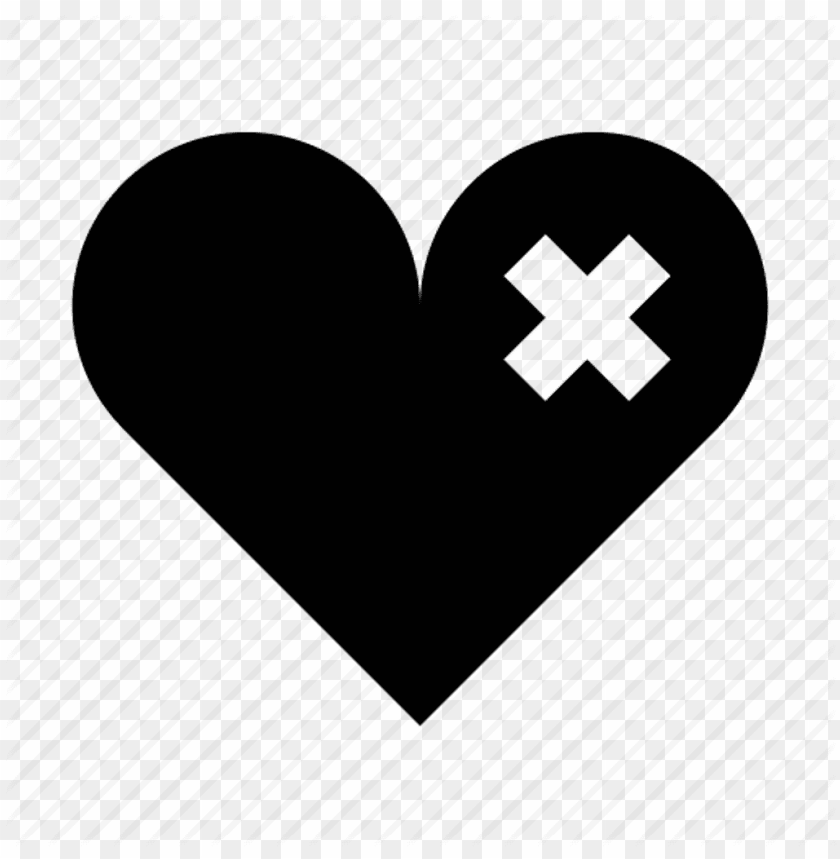 Broken Heart Black Background