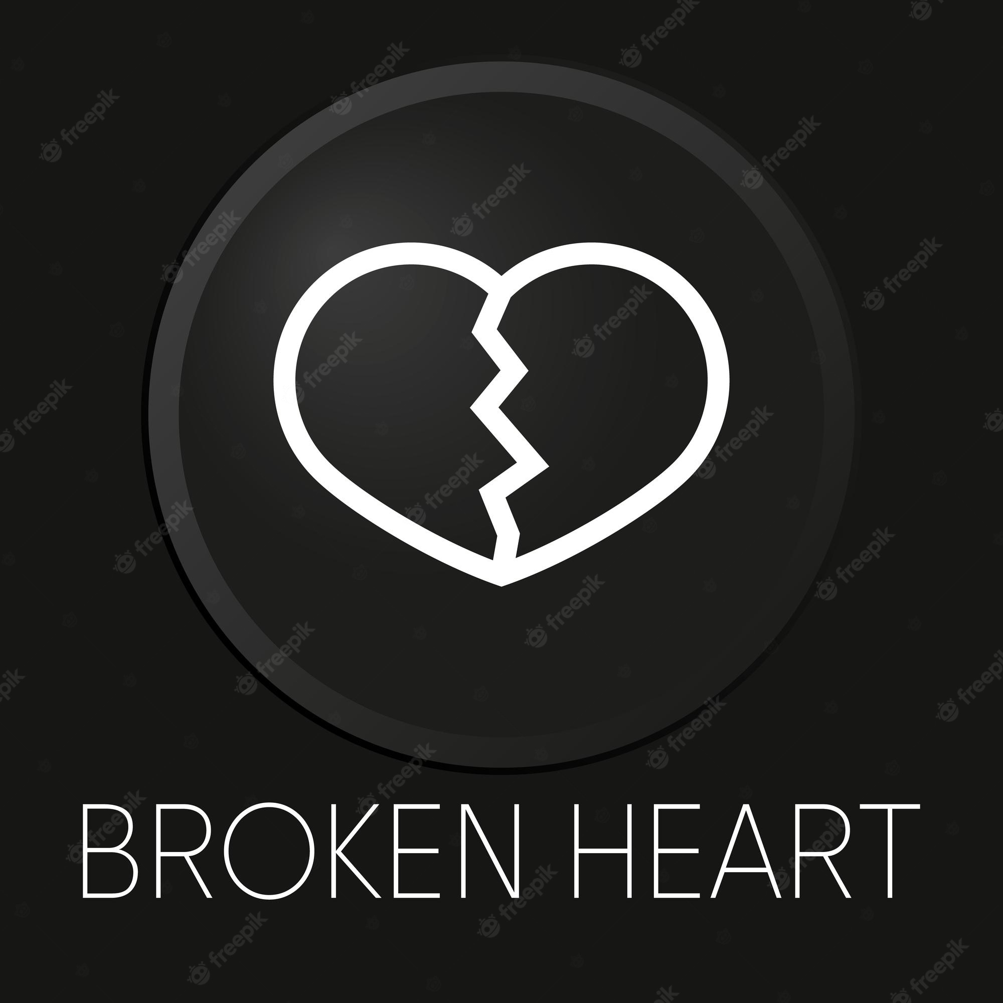 Broken Heart Black Background