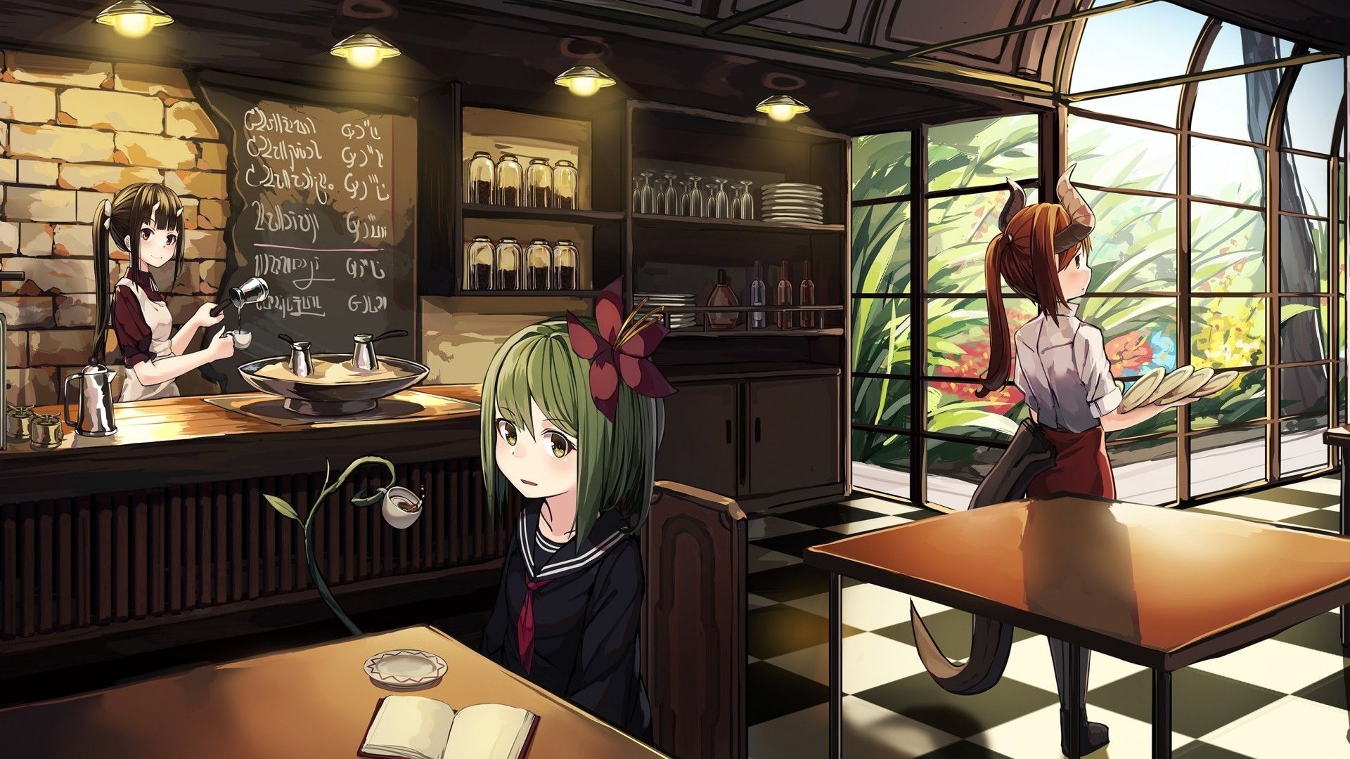 Cafe Anime Background