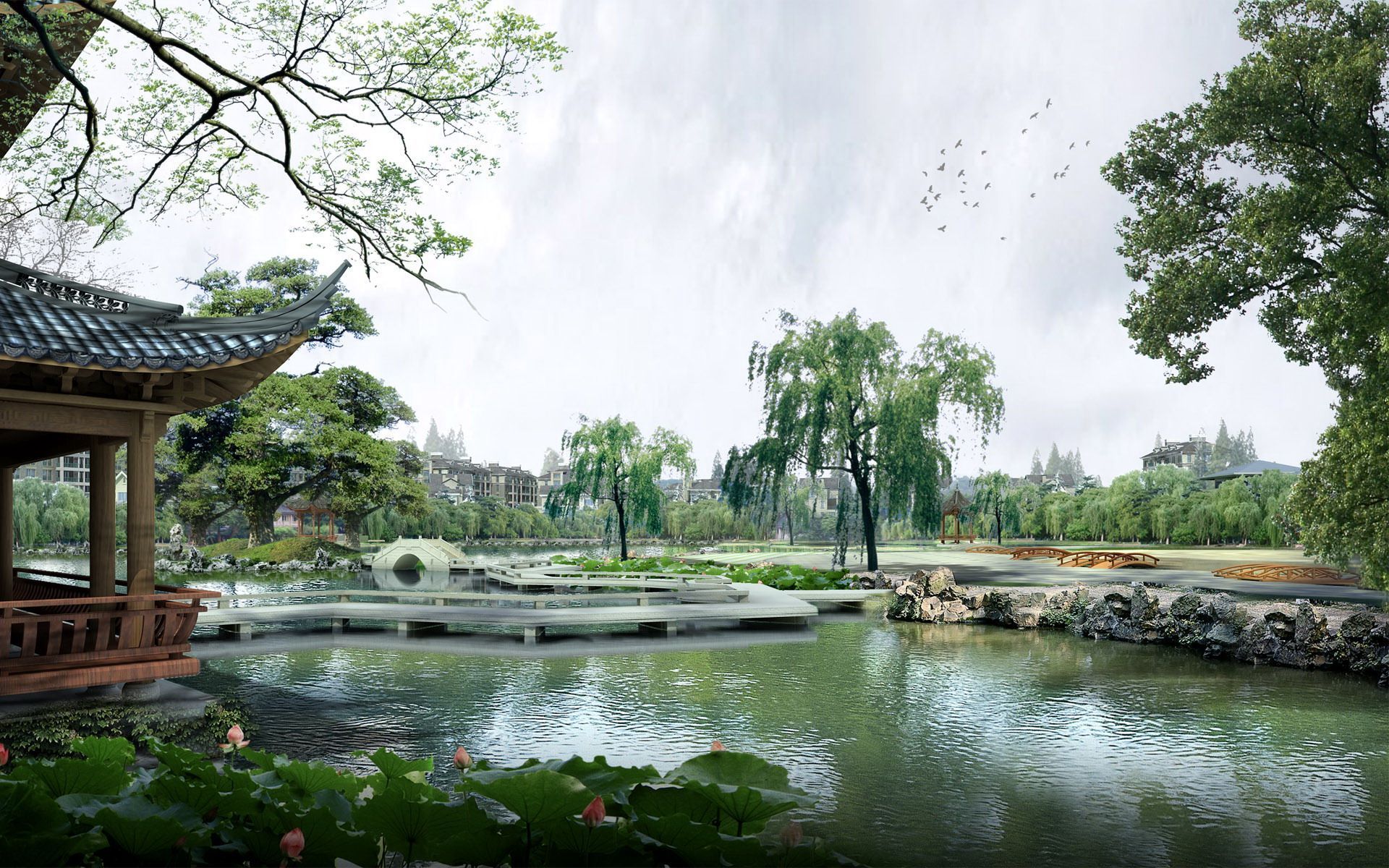 Chinese Landscape Background