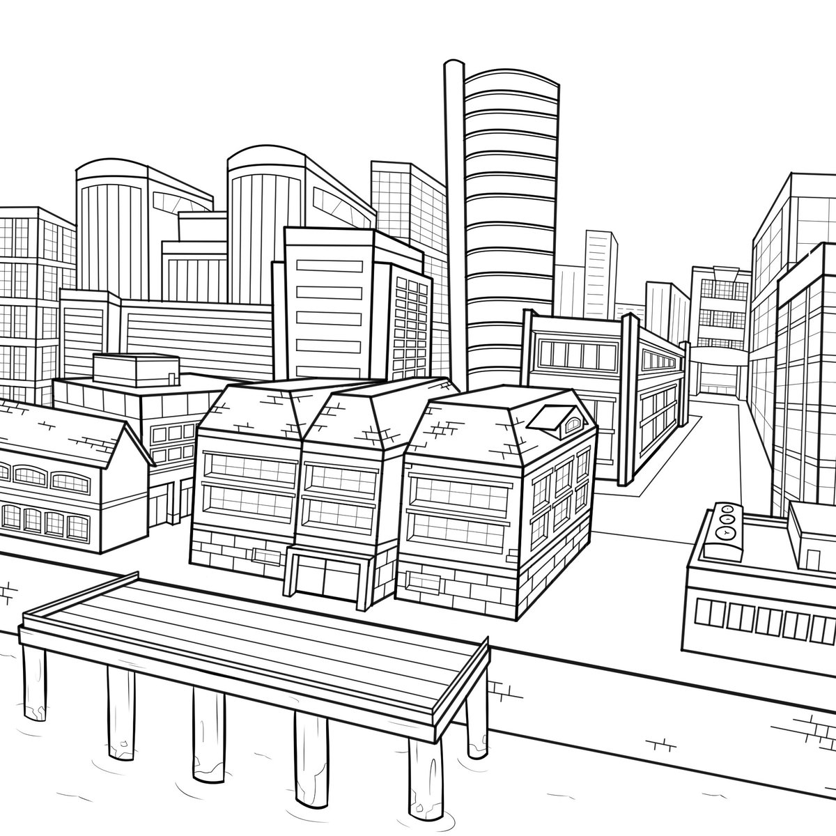 City Background Drawing
