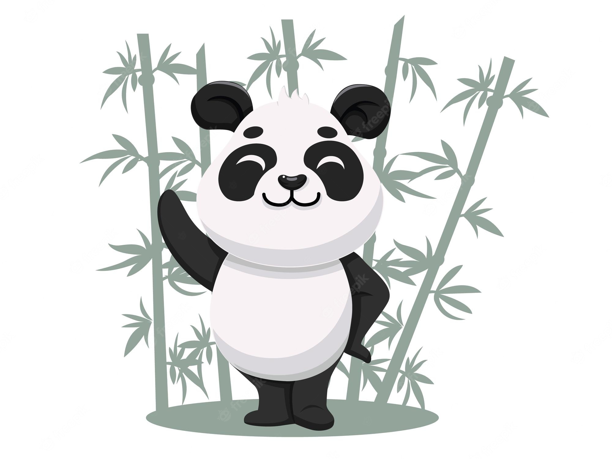 Cute Animated Panda Background