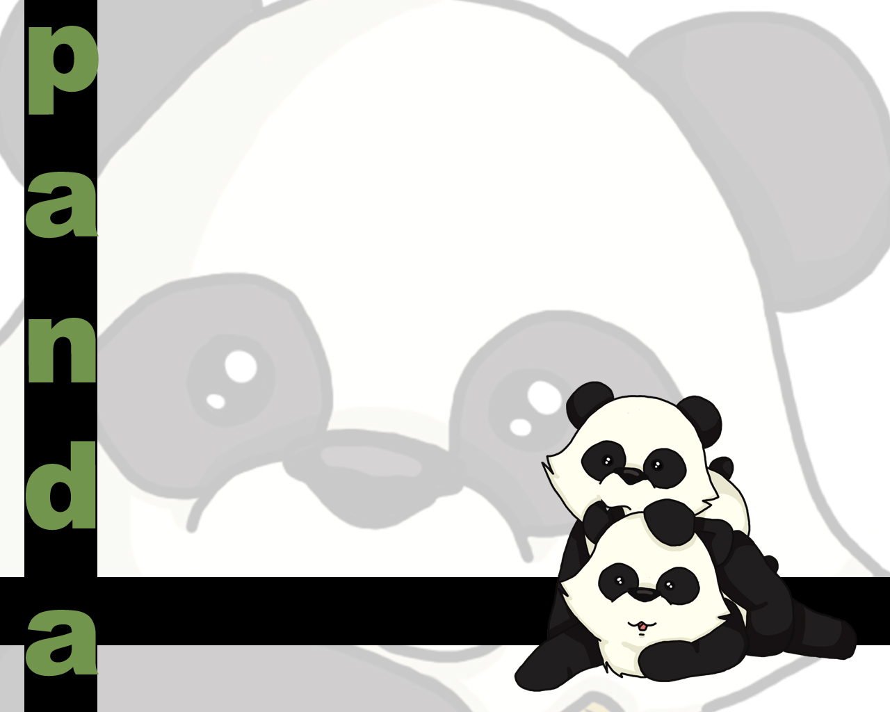 Cute Animated Panda Background