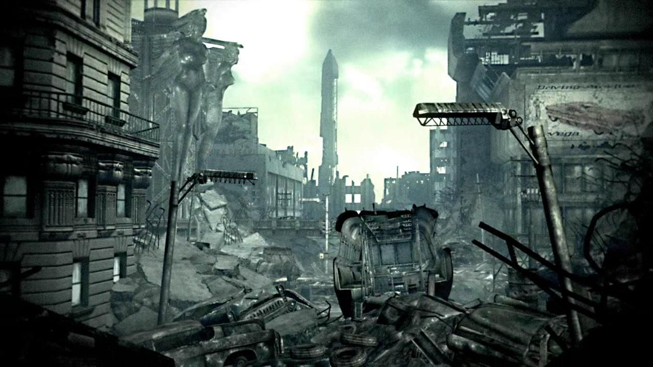 Destroyed City Background