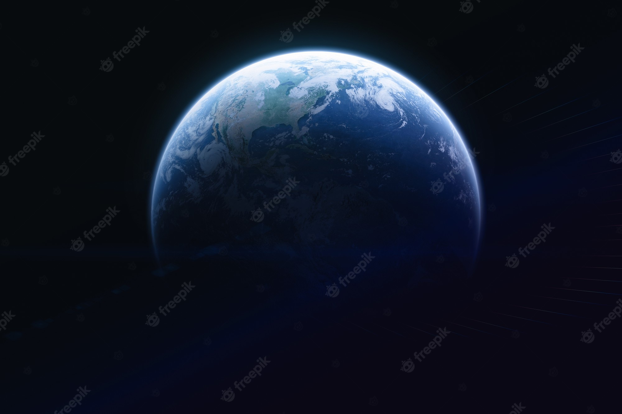 Earth Black Background
