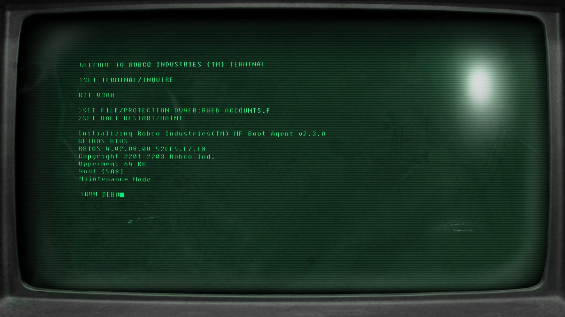 Fallout Terminal Background