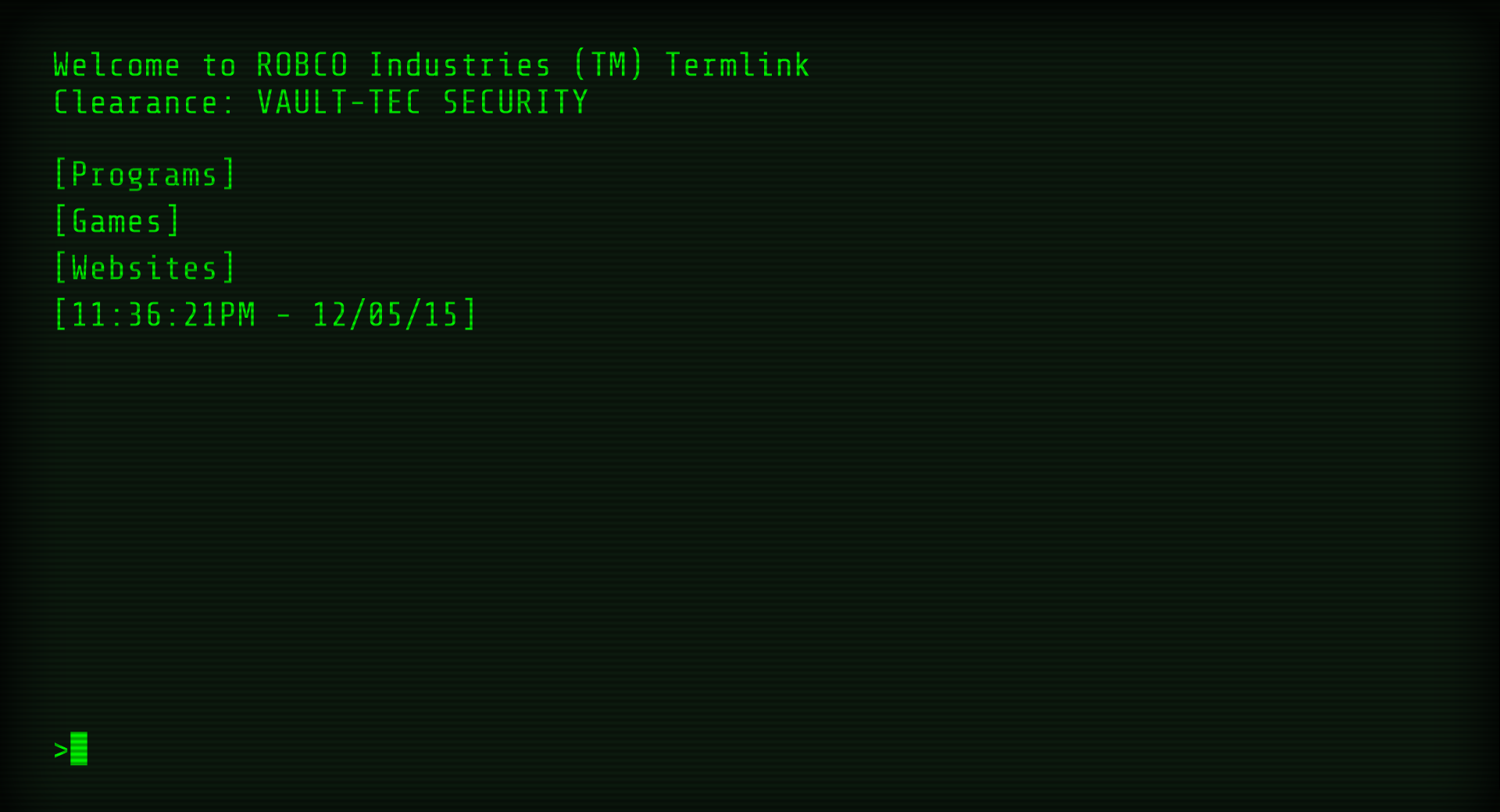 Fallout Terminal Background