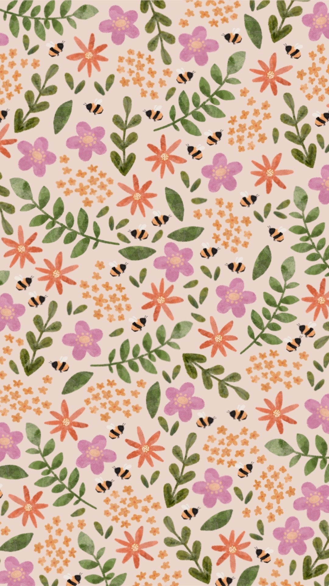 Floral Background Phone