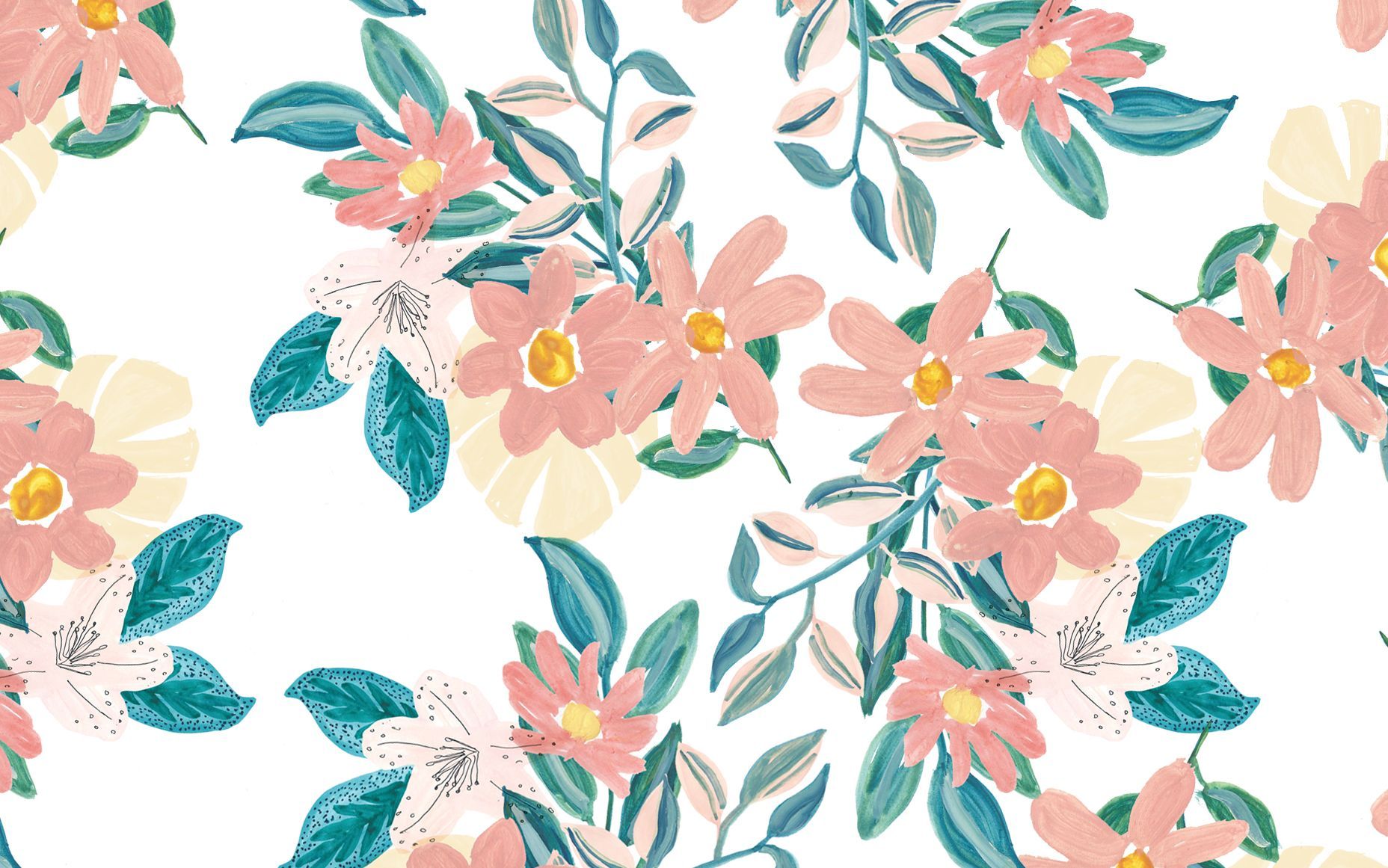 Floral Laptop Background