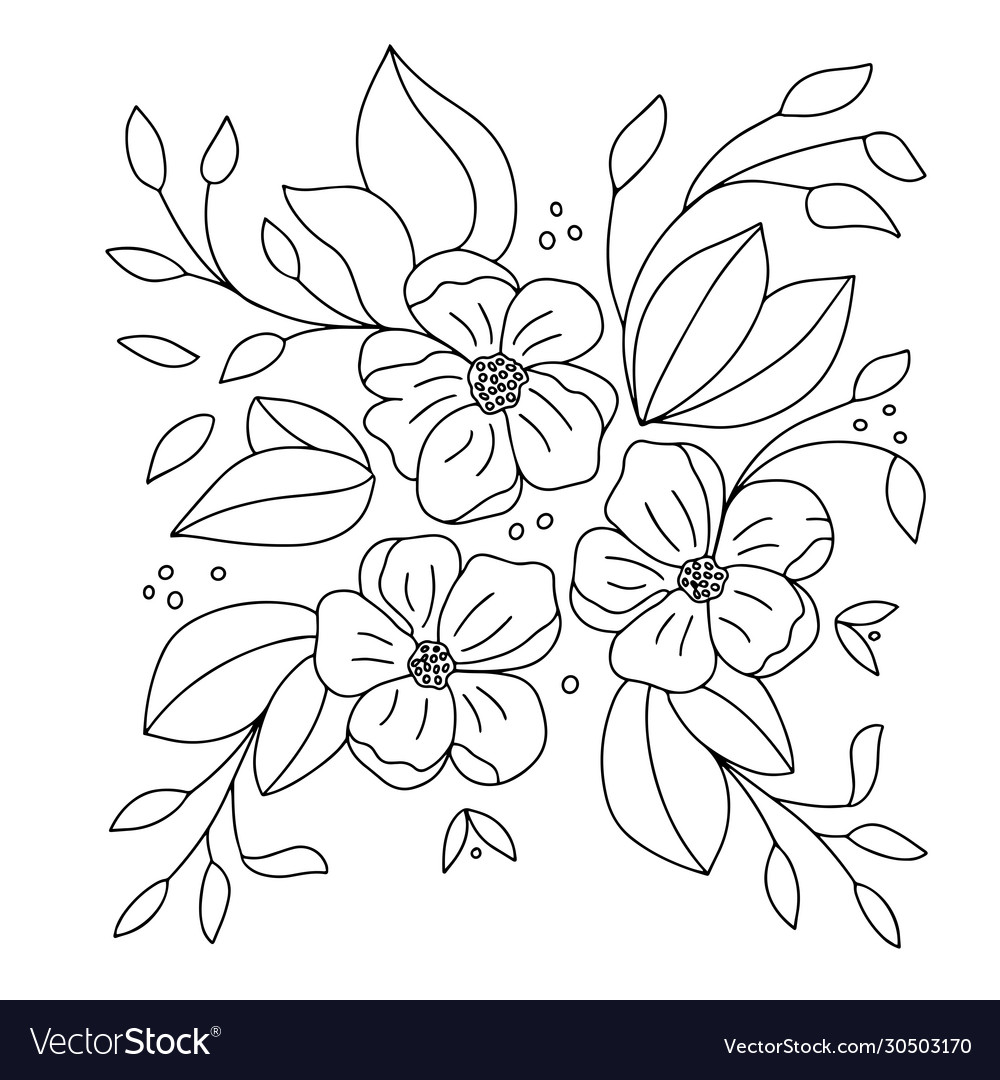 Flower Drawing Background