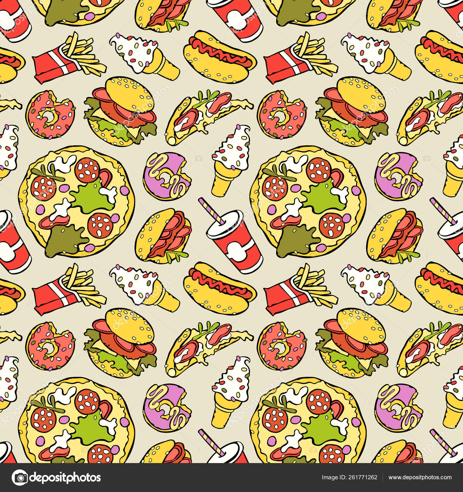 Food Pattern Background