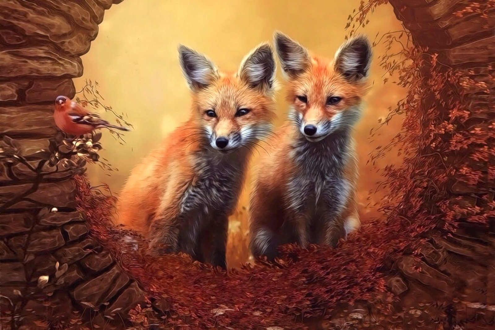 Foxes Background