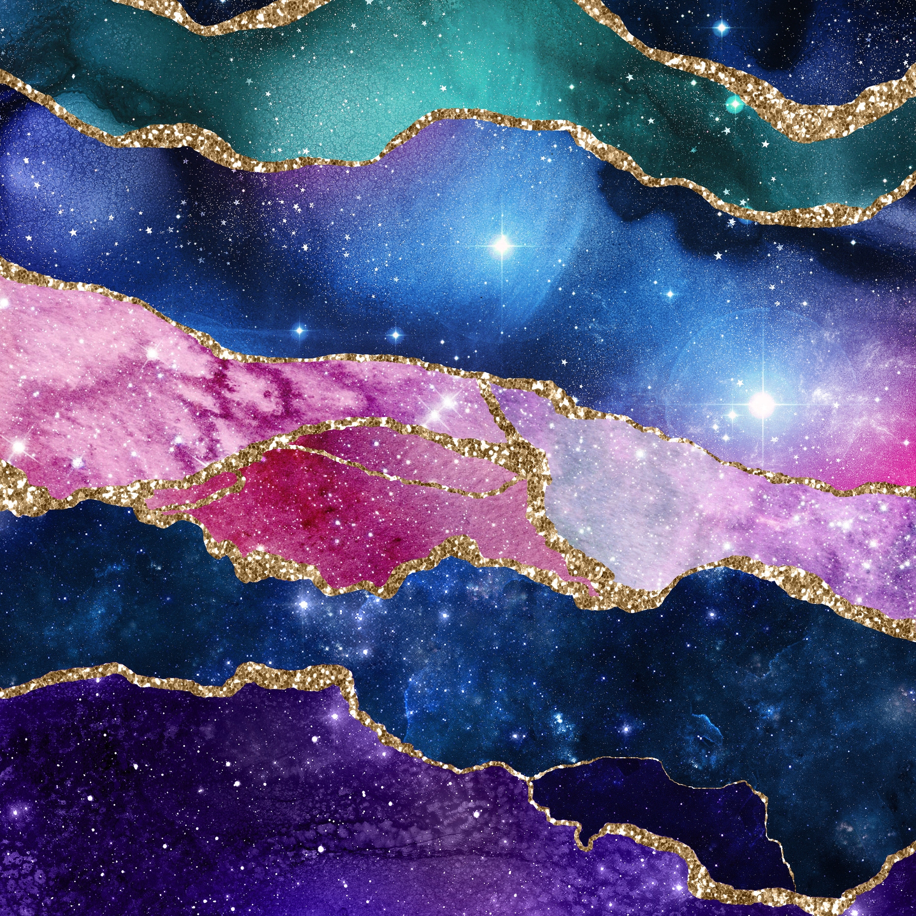 Galaxy Pink And Blue Marble Background