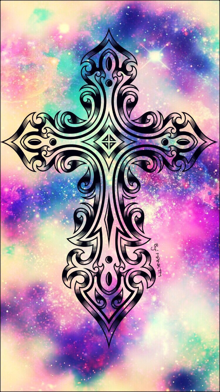 Girly Background Cross