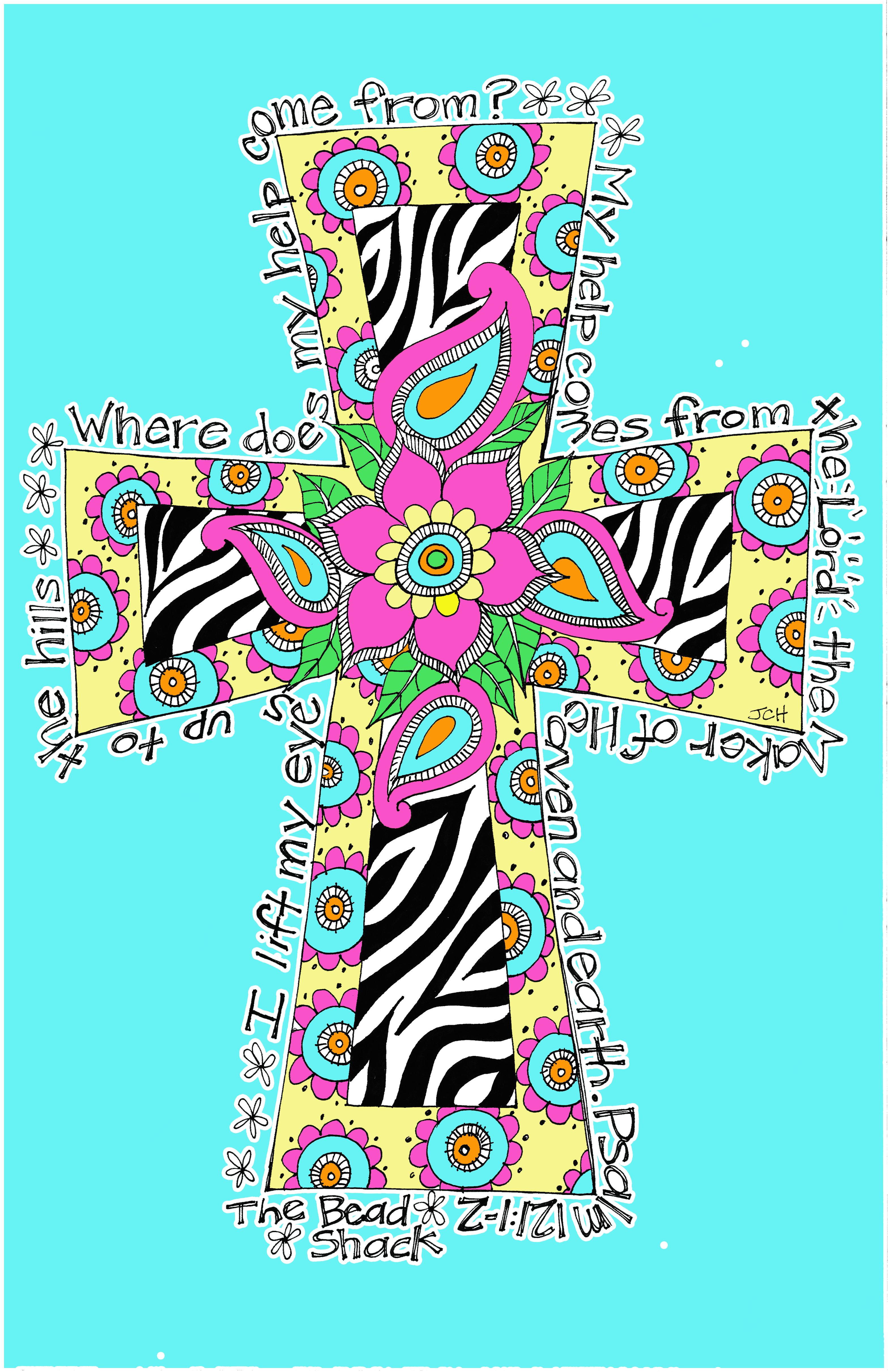 Girly Background Cross