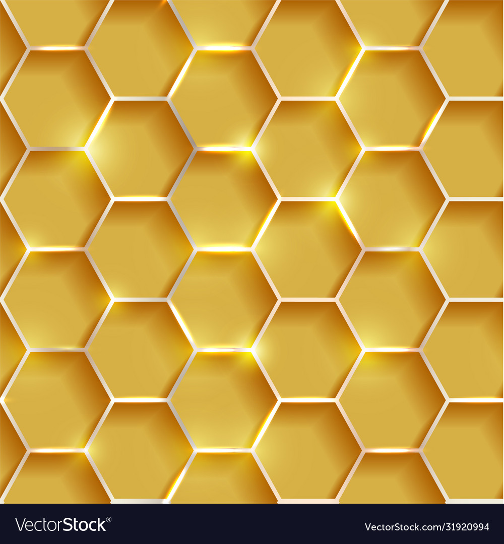 Gold Honeycomb Background