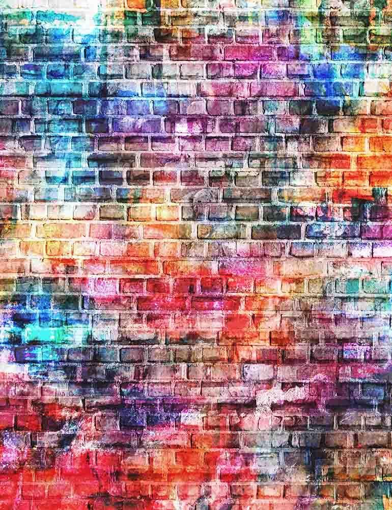 Graffiti Brick Wall Background