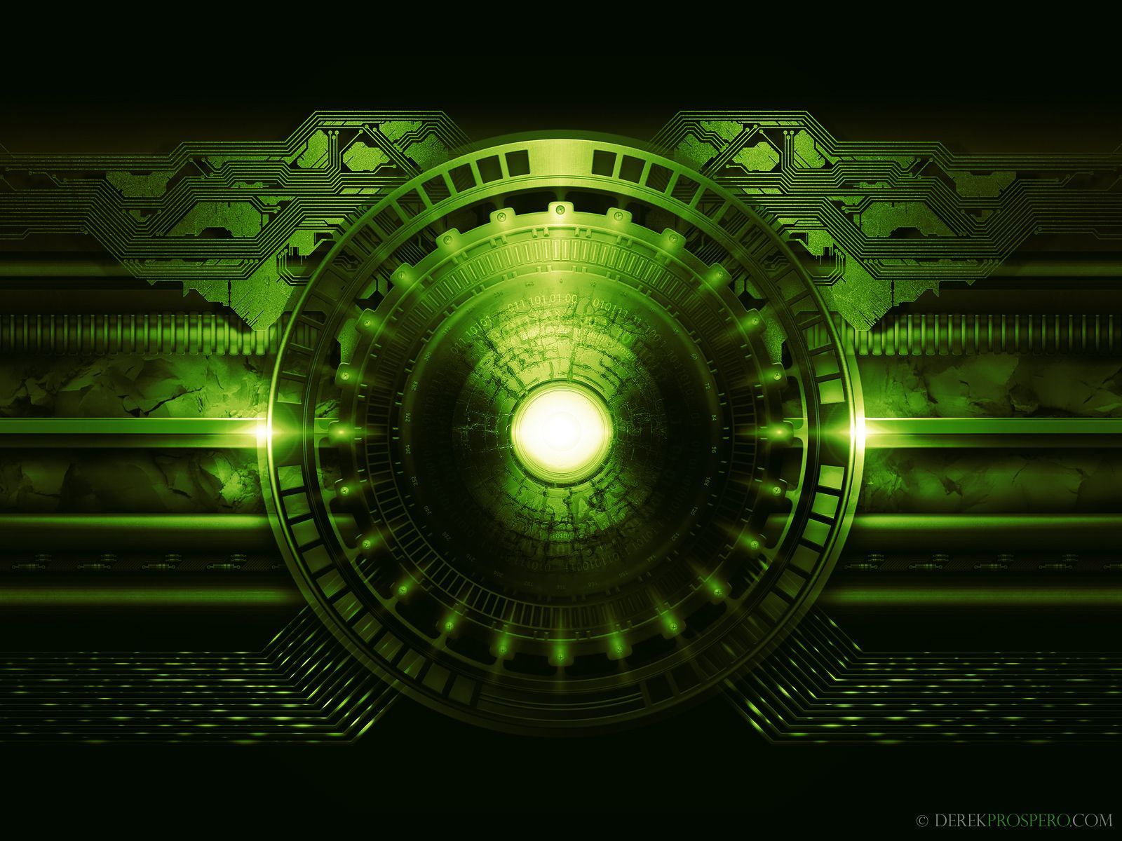 Green Techno Background